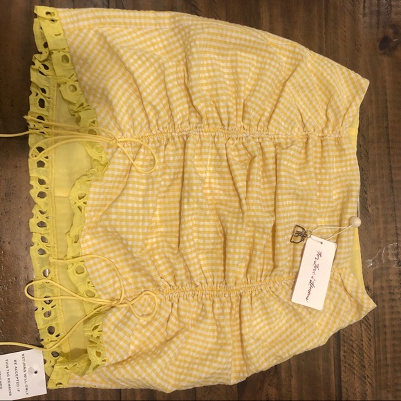 For Love and Lemons 🍋 Yellow Picnic Skirt 💗 - Picture 4 of 4